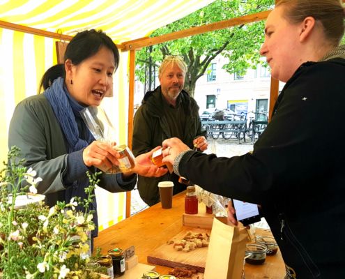 Max vin og honning på økologisk marked på Valby Tingsted