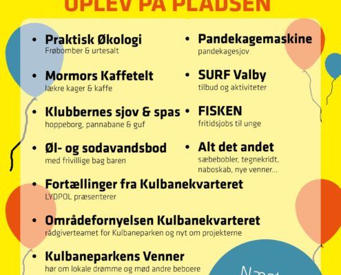Kulturfest Kulbanekvarteret Valby 2018 program