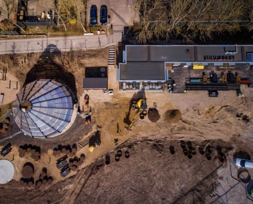Kulbaneparken anlægges dronefoto Jens Panduro