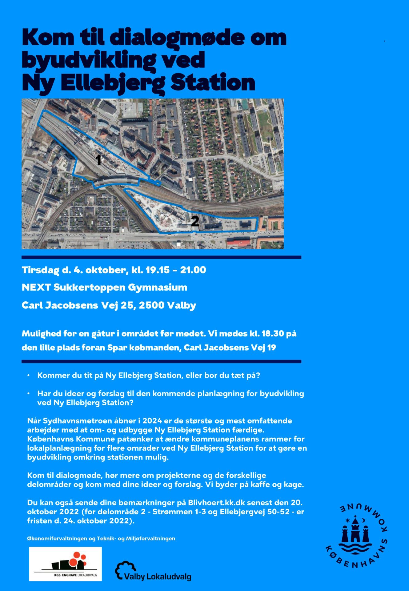 Invitation - Dialogmøde om byudvikling ved Ny Ellebjerg Station d. 4. oktober 2022